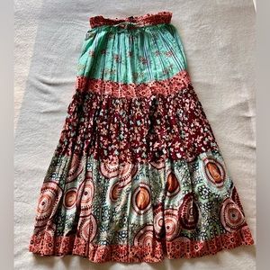 Angie size large maxi skirt. Fun colors and patterns